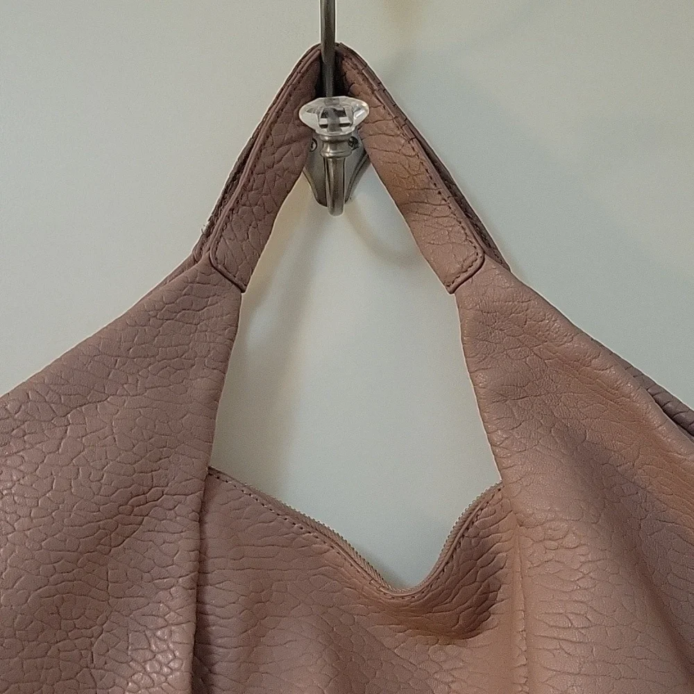 Vince CAMUTO Precious Blush Lambskin Steph Hobo Nappy Tote Bag